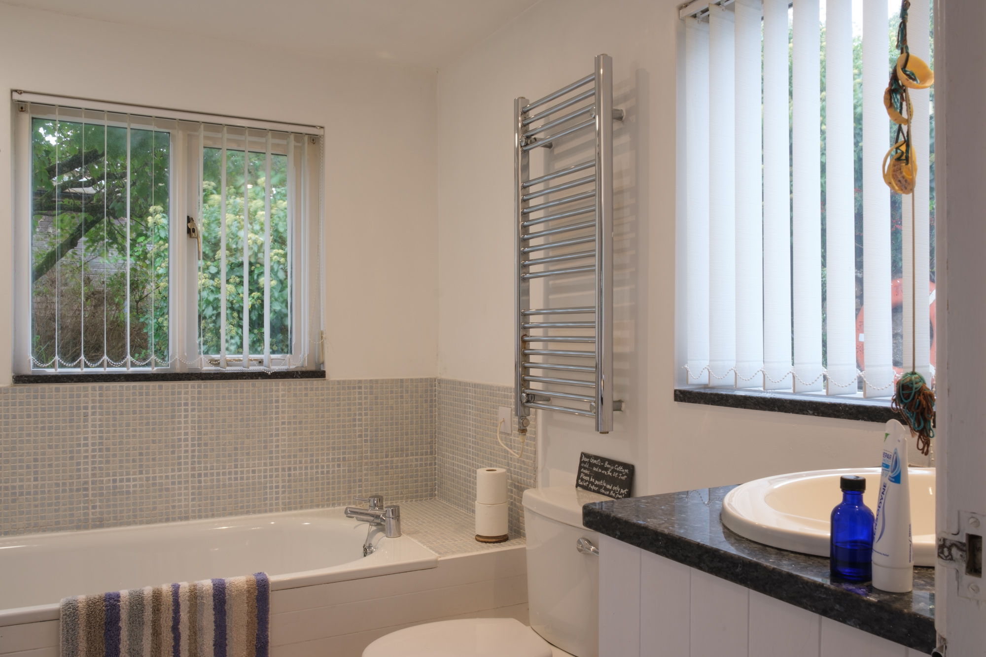 The bathroom in Banjo Cottage