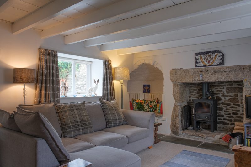 The sitting room in Banjo Cottage