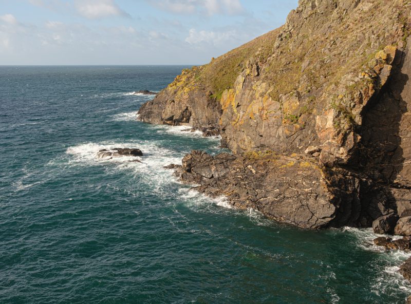 The view out to the sea from the mouth of Zawn Buzz & Gen, Kenidjack Head