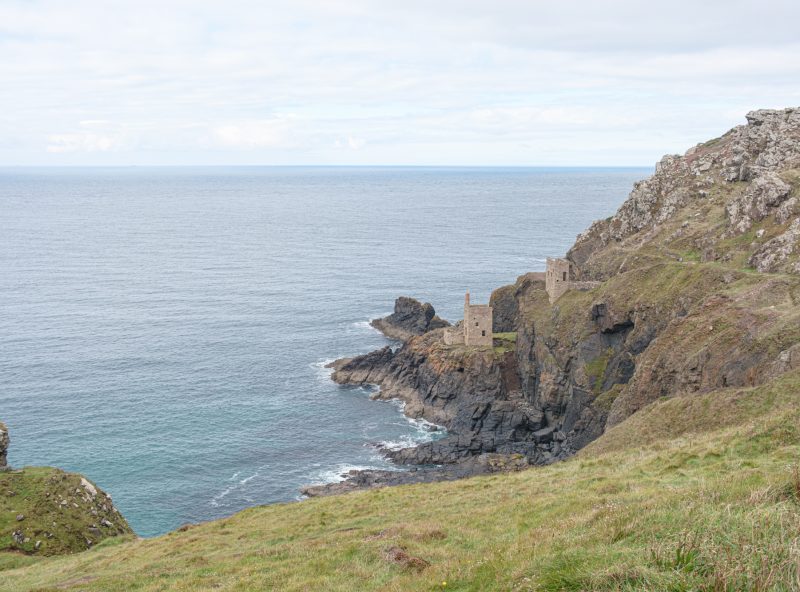 View down to Crowns Engine Houses and the sea from the SW Coast Path below Botallack Mine 02_10_24-3